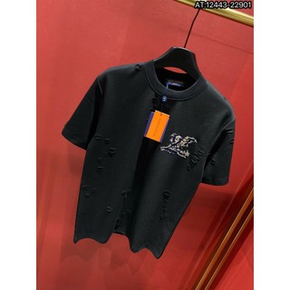 ÁO thun nam cổ tròn họa tiết thêu tay ngắn phong cách trẻ trung chuẩn from
