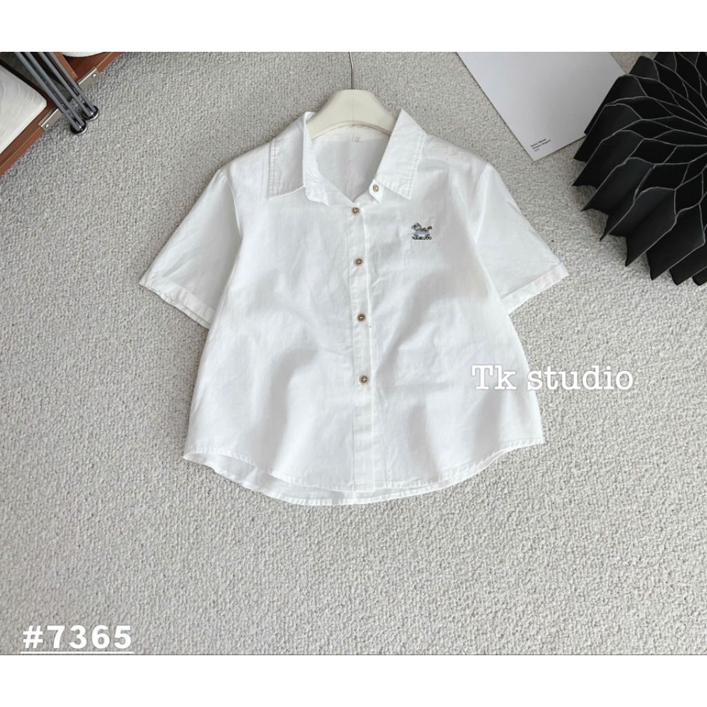 [𝑯𝒂 𝑨𝒏𝒉] Áo Sơ Mi Cộc Tăm Ngựa Tang Chữ QCL1