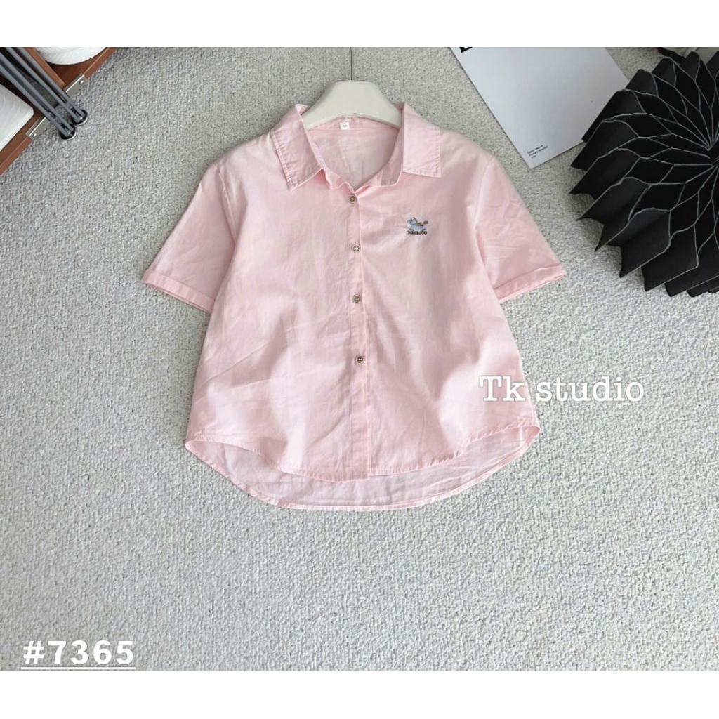 [𝑯𝒂 𝑨𝒏𝒉] Áo Sơ Mi Cộc Tăm Ngựa Tang Chữ QCL1