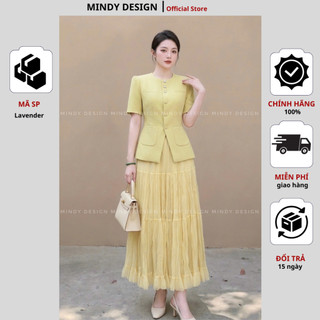 Áo Lavender - Áo vest nữ ngắn tay - Thiết kế cao cấp MindyDesign