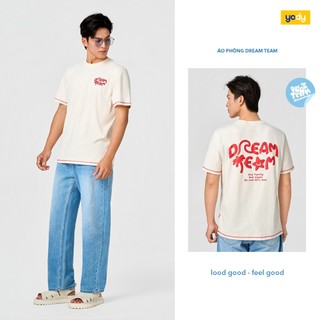 [DREAM TEAM] Áo thun gia đình nam nữ trẻ em YODY vải cotton compact thấm hút mồ hôi MCTS26S026