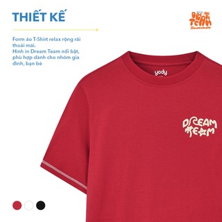 [DREAM TEAM] Áo thun gia đình nam nữ trẻ em YODY vải cotton compact thấm hút mồ hôi MCTS26S026