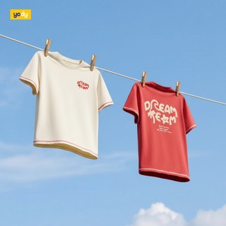 [DREAM TEAM] Áo thun gia đình nam nữ trẻ em YODY vải cotton compact thấm hút mồ hôi WCTS26S018
