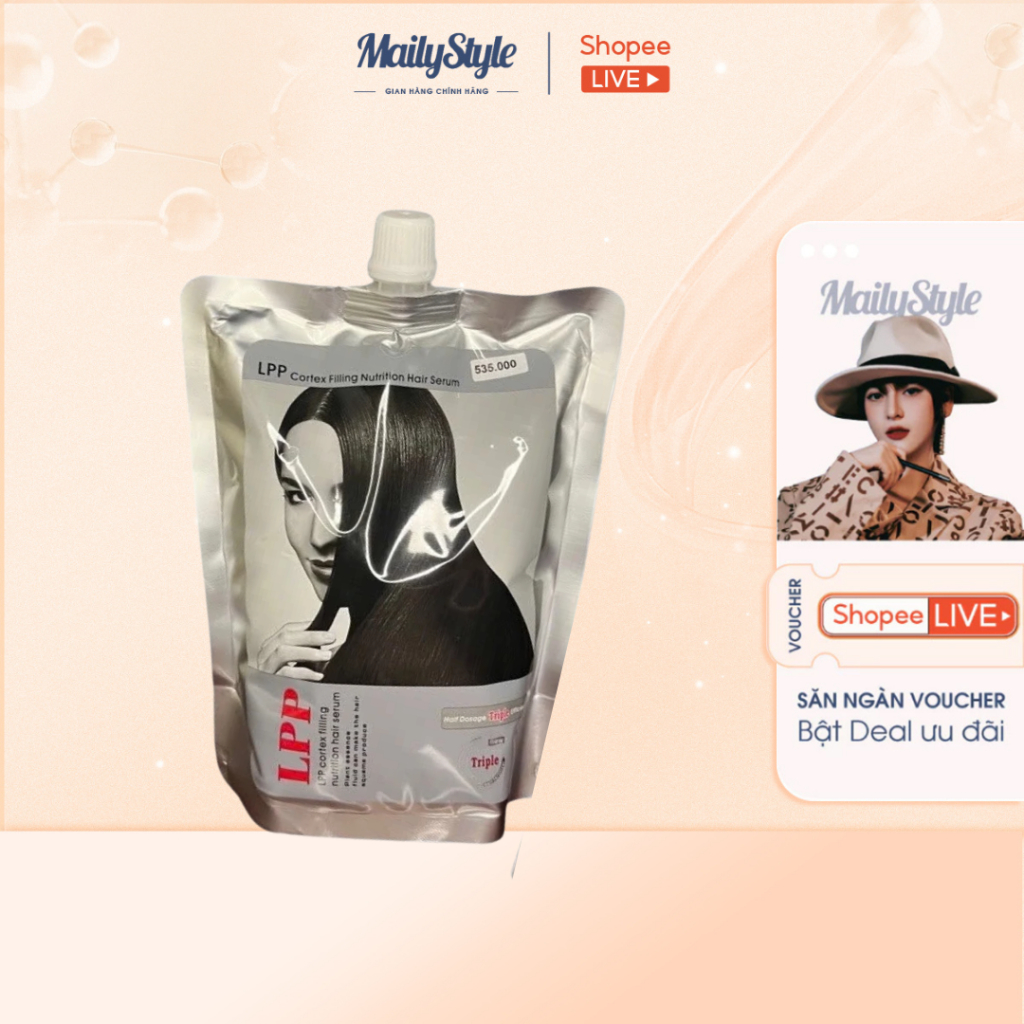 C40_Kem hấp phục hồi Collagen siêu bóng mềm mượt LPP Cortex Filling Nutrition Hair Serum 450ml