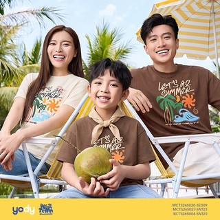 [DREAM TEAM] Áo thun phông gia đình ba mẹ bé YODY Let's Go Summer vải cotton compact MCTS26S027