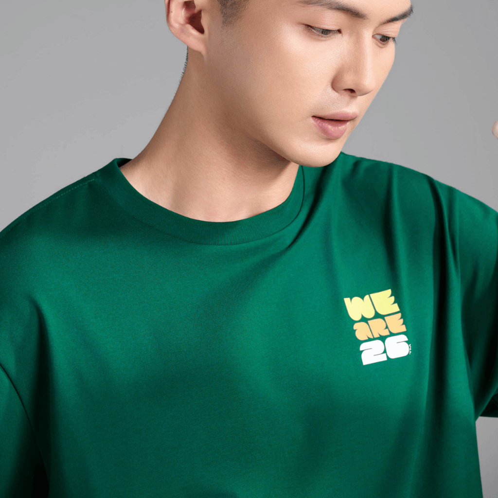 [MUA ÁO TẶNG KHĂN]Áo thun unisex Relaxed Fit Cotton Compact World Cup Neon 26, áo mặc hàng ngày đi chơi dạo phố