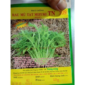 Hạt Giống Rau Mù Tạt MiZuKi ( gói 10gr), Rau Ăn Lá Trang Nông TN 109, Nảy Mầm Nhanh, Mạnh, Date Luôn Mới