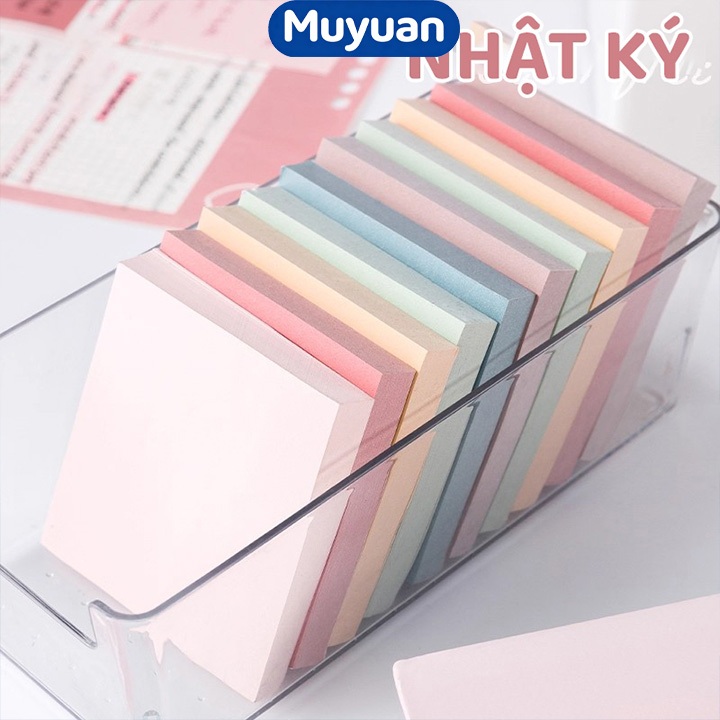 Set 100 Tờ Giấy Note 76x76mm MUYUAN – Nhiều Màu, Có Keo Dán - ảnh 6