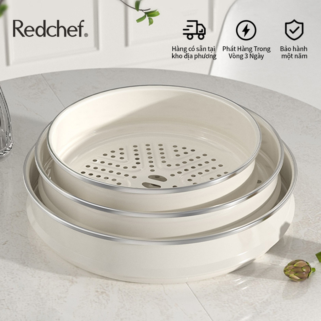 Redchef Nồi hấp tráng men  20/24/28CM