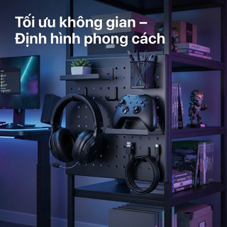 Bảng Lỗ Pegboard treo tường thép cacbon Bao gồm 6 móc 85*30/40cm Có thể kết hợp với giá đỡ lưu trữ