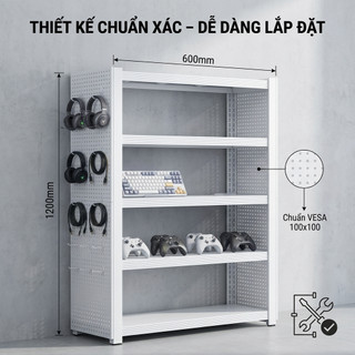 Bảng Lỗ Pegboard treo tường thép cacbon Bao gồm 6 móc 85*30/40cm Có thể kết hợp với giá đỡ lưu trữ