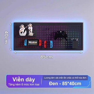 Bảng Lỗ Pegboard treo tường thép cacbon Bao gồm 6 móc 85*30/40cm Có thể kết hợp với giá đỡ lưu trữ