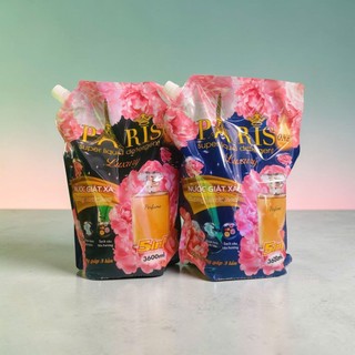 Paris Combo 2 Túi Giặt 3,6kg (Tổng 7,2kg) Thơm Lâu Đậm Đặc Tiết Kiệm Chi Phí Nước Giặt Xả Hương Nước Hoa Pháp