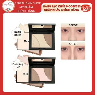 Bảng PhấnTạo Khối Mooekiss Kèm Bắt Sáng Highlight Tạo Chiều Sâu Khuôn Mặt Và Bắt Sáng Tinh Tế
