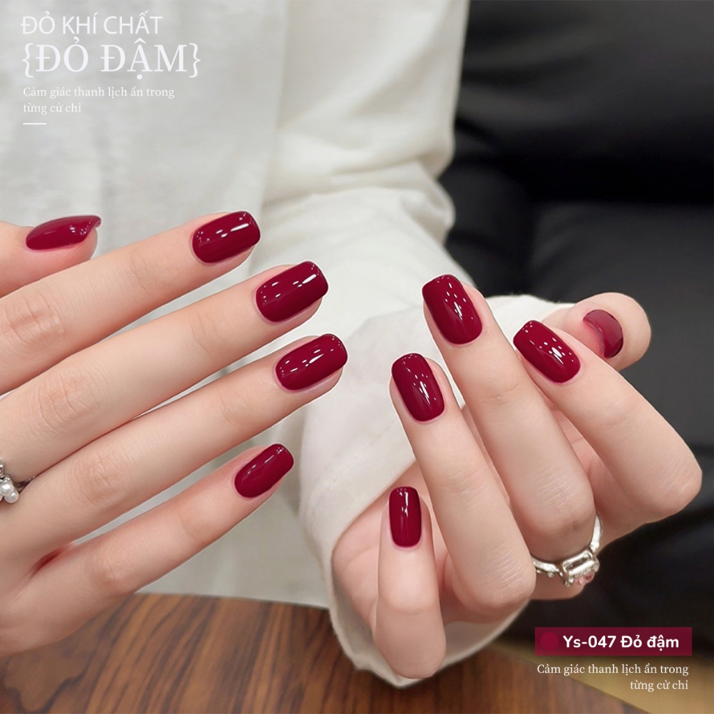 XEIJAYI 10ml - Sơn móng tay dạng gel màu đỏ huyết bồ câu mới, màu sắc cực kỳ đậm.