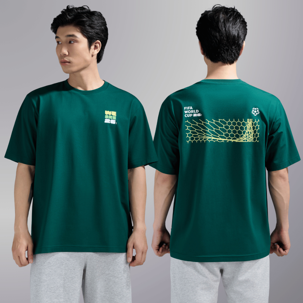 [MUA ÁO TẶNG KHĂN]Áo thun Tshirt nam nữ Relaxed Fit Cotton Compact World Cup The Goal Canvas