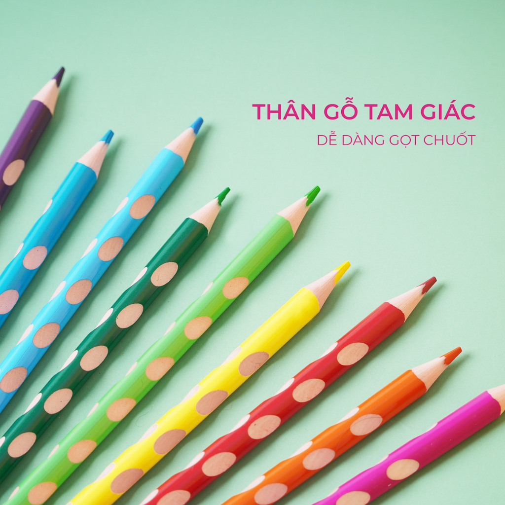 Bút Chì Màu Định Vị 12/18/24 Màu Classmate Màu Chì Mịn, Tươi Sáng, Điểm Định Vị Tạo Tư Thế Cầm Bút Chuẩn, Dùng Tô, Vẽ