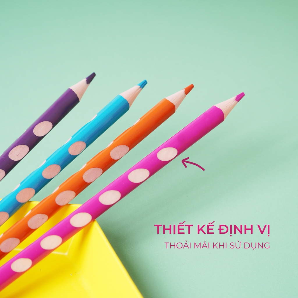 Bút Chì Màu Định Vị 12/18/24 Màu Classmate Màu Chì Mịn, Tươi Sáng, Điểm Định Vị Tạo Tư Thế Cầm Bút Chuẩn, Dùng Tô, Vẽ