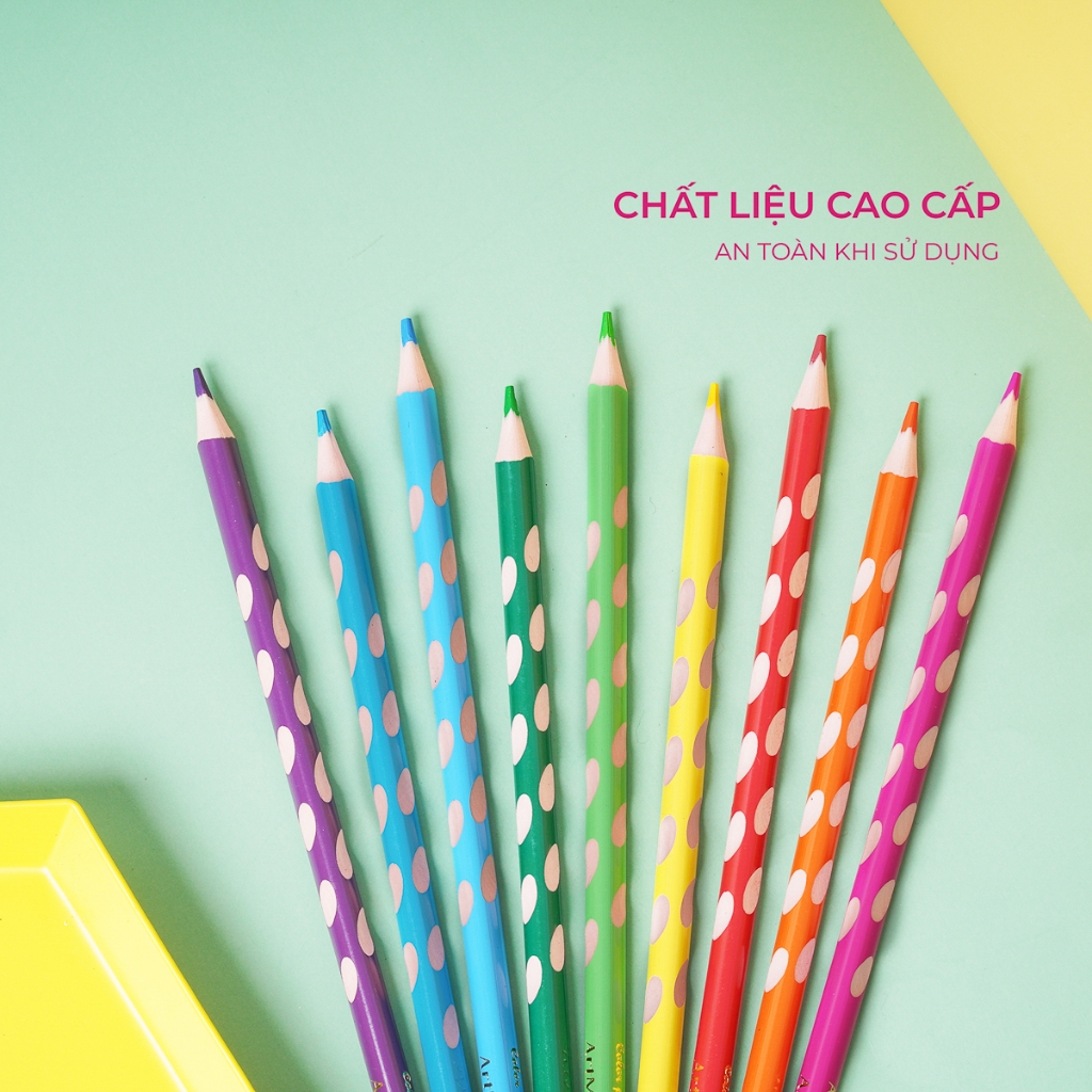 Bút Chì Màu Định Vị 12/18/24 Màu Classmate Màu Chì Mịn, Tươi Sáng, Điểm Định Vị Tạo Tư Thế Cầm Bút Chuẩn, Dùng Tô, Vẽ