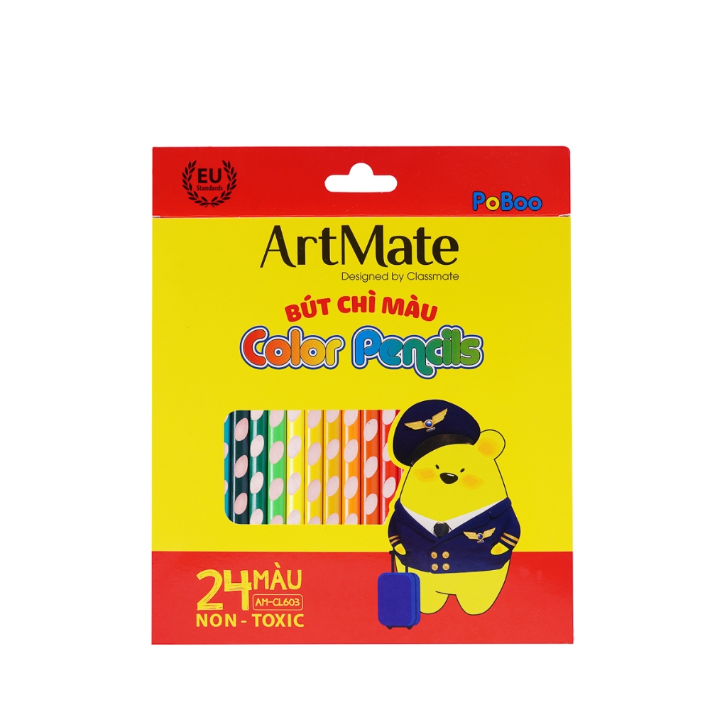 Bút Chì Màu Định Vị 12/18/24 Màu Classmate Màu Chì Mịn, Tươi Sáng, Điểm Định Vị Tạo Tư Thế Cầm Bút Chuẩn, Dùng Tô, Vẽ