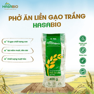 Phở Ăn Liền Gạo Trắng HASABIO 400g Chuẩn EU & USDA Organic, Không Mùi Chua Healthy - Natural Market