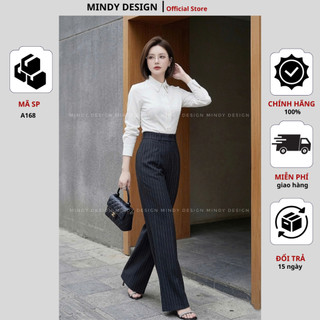 A168 - Áo sơ mi dài tay sợi tre Nhật không nhăn thâm hút tốt công sở nữ - Thiết kế cao cấp MindyDesign