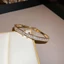 HOLIE Vòng Tay Mạ Vàng 18K Đính Đá Zircon Phong Cách Hàn Quốc