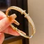 HOLIE Vòng Tay Mạ Vàng 18K Đính Đá Zircon Phong Cách Hàn Quốc