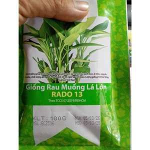 Hạt Giống Rau Muống Lá Lớn ( gói 100gr), Rau Ăn Lá Rạng Đông Rado 13, Hạt Nảy Mầm Nhanh, Mạnh, Date Mới Nhất