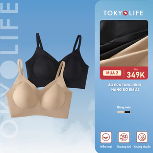 Combo 2 Áo lót ngực nữ TOKYOLIFE không gọng không viền nâng ngực đệm mỏng mềm mịn 40005088