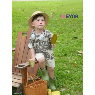 Set Đồ Bộ Đi Biển Bé Trai Họa Tiết Hoa Lá Nổi Bật Joeayna -  Chất Liệu Cao Cấp Mềm Thấm Hút Mồ Hôi