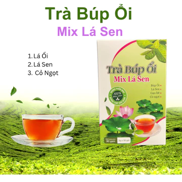 Trà Lá Ổi mix Lá Sen Trà búp ổi cỏ ngọt lá nếp, Tea Nước Trà Chè Tea