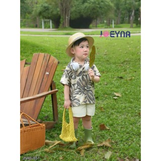Set Đồ Bộ Đi Biển Bé Trai Họa Tiết Hoa Lá Nổi Bật Joeayna -  Chất Liệu Cao Cấp Mềm Thấm Hút Mồ Hôi