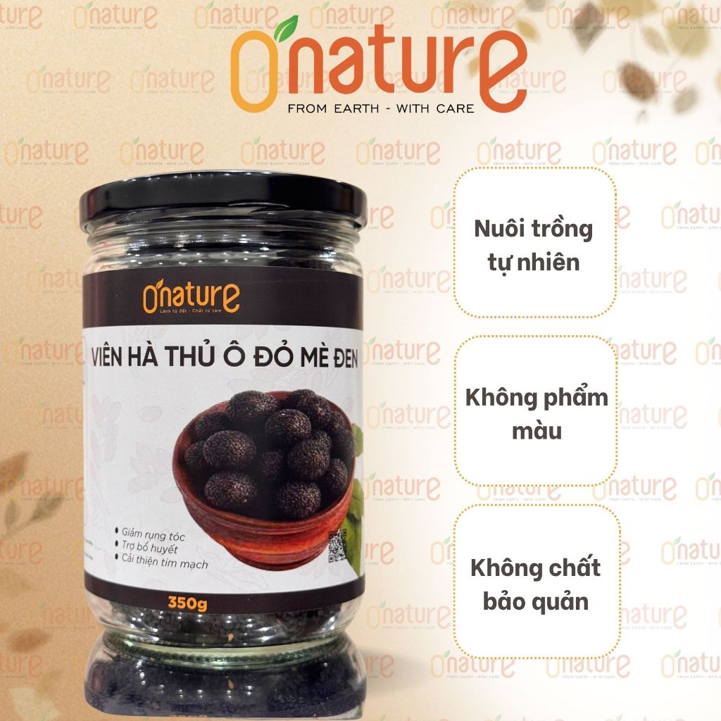 Viên Hà Thủ Ô Mè Đen - O'Nature - Loại Cao Cấp