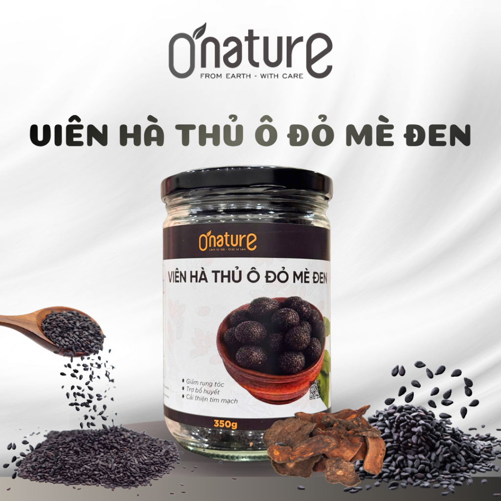 Viên Hà Thủ Ô Mè Đen - O'Nature - Loại Cao Cấp