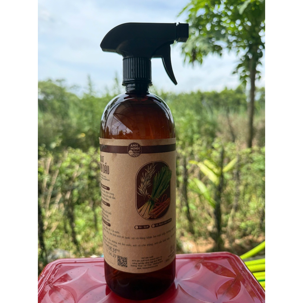 Nước Lau Sàn Tinh Dầu Sả Anh Minh - Khử Mùi Đuổi Muỗi Và Côn Trùng, 100% Chiết Xuất Từ Thiên Nhiên
