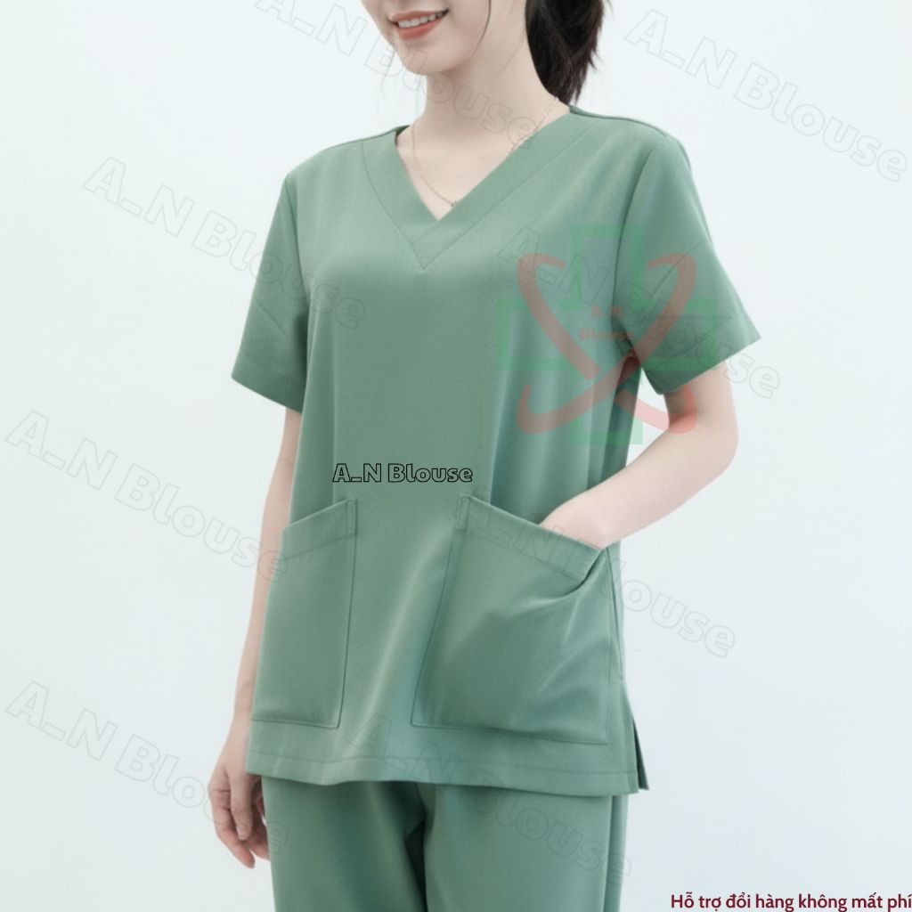 Bộ scrubs bác sĩ, đồng phục spa cao cấp dành cho bác sĩ, điều dưỡng, ký thuật viên trong ngành làm đẹp