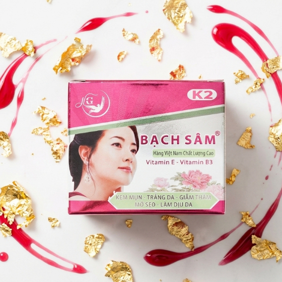 Kem Bạch Sâm (Hồng) K2 - Kem Face Ngừa Mụn Làm Dịu Da Nhạy Cảm, Dưỡng Trắng Hồng