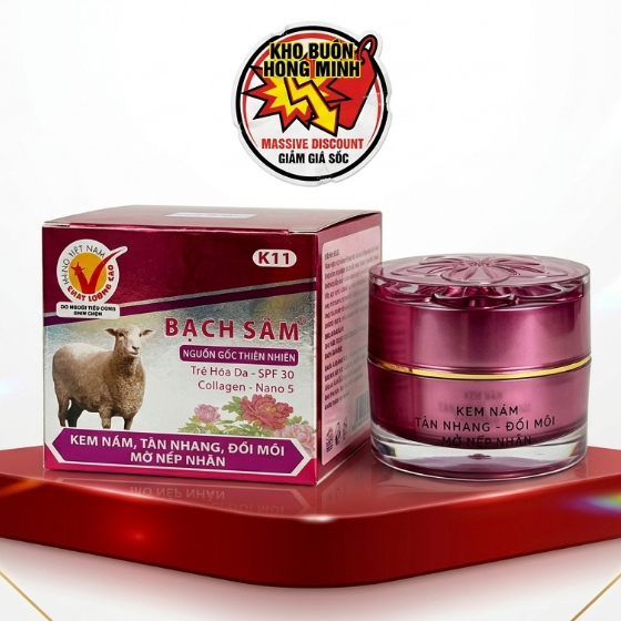 Kem Bạch Sâm K11 (Tím) Dưỡng Trắng Da Mờ Thâm Nám Tàn Nhang - Kem Dưỡng Phục Hồi Chống Nhăn 30g