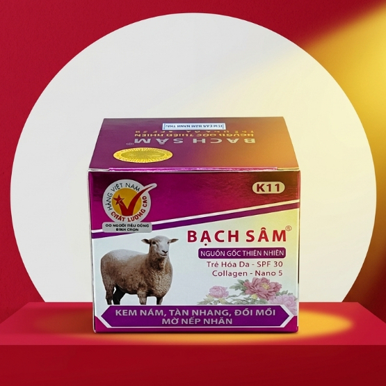 Kem Bạch Sâm K11 (Tím) Dưỡng Trắng Da Mờ Thâm Nám Tàn Nhang - Kem Dưỡng Phục Hồi Chống Nhăn 30g