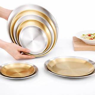 Dĩa Ăn Cơm, Trái Cây Inox 304 sang Trọng, Bền Bỉ, Thích Hợp Cho Mọi Không Gian Bàn Tiệc