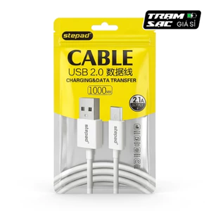 Dây Sạc Micro USB 100cm Sạc Nhanh 2.1A - Dây Sạc Android Bền Bỉ