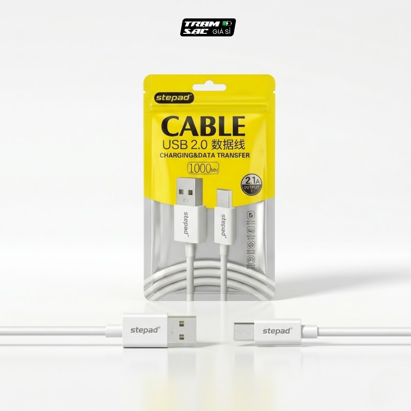 Dây Sạc Micro USB 100cm Sạc Nhanh 2.1A - Dây Sạc Android Bền Bỉ