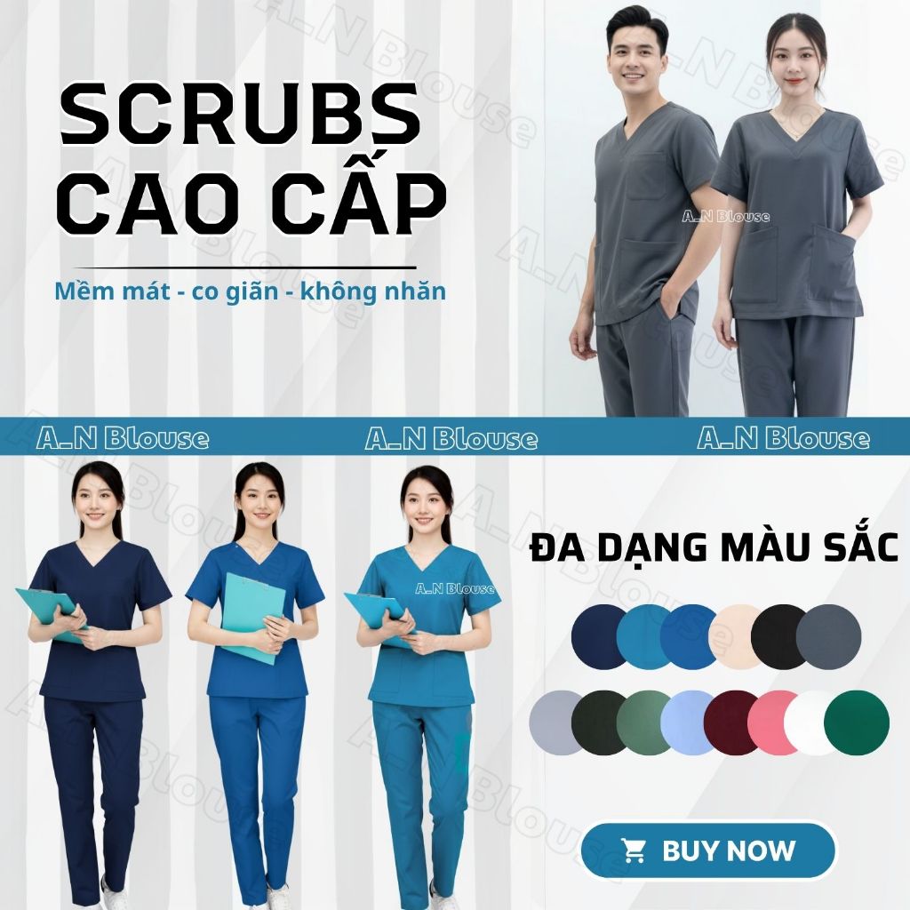 [Hàng có sẵn] Bộ bác sĩ cao cấp, bộ đồ spa, đồng phục giáo viên cho cả nam và nữ size đến 85kg