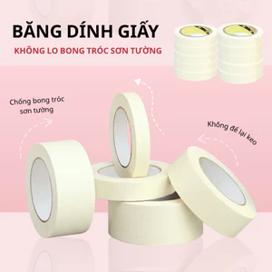 Băng Dính Giấy Không Bong Tróc Sơn Tường Cao Cấp – Dán Trang Trí, Dễ Bóc, Dễ Tháo Không Để Lại Keo