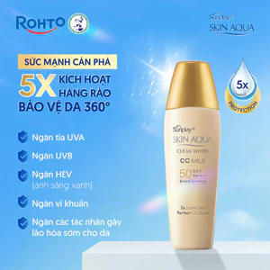 Sữa chống nắng dưỡng da tạo nền trắng mịn - Sunplay Skin Aqua Clear White CC Milk