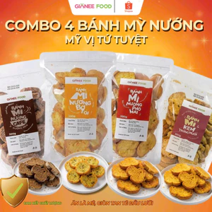Combo 4 Gói Bánh Mì Sấy Giòn GIONEE FOOD | Set Ăn Vặt Siêu Cuốn (Ghi Chú Vị Muốn Chọn)