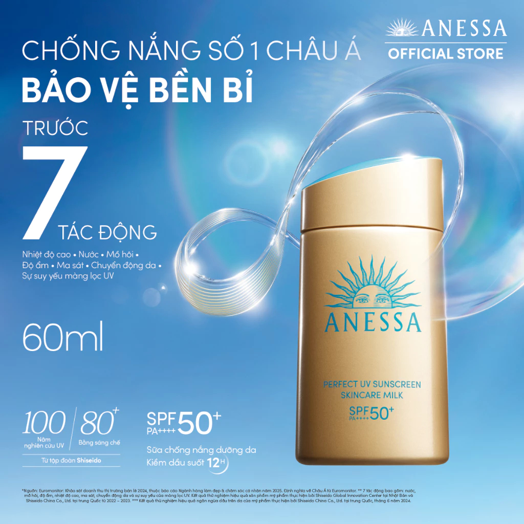 Sữa Chống Nắng Anessa Dưỡng Da Kiềm Dầu (Mới) SPF50+ PA++++ Hasaki Chính Hãng