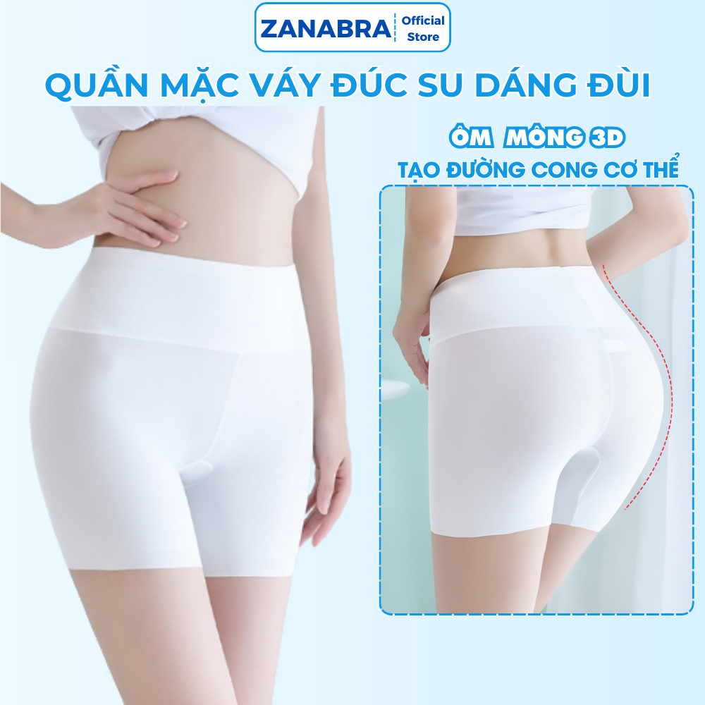 Quần mặc trong váy chất su co giãn thoải mái, quần mặc váy cạp cao che bụng thon eo ZANABRA V8941