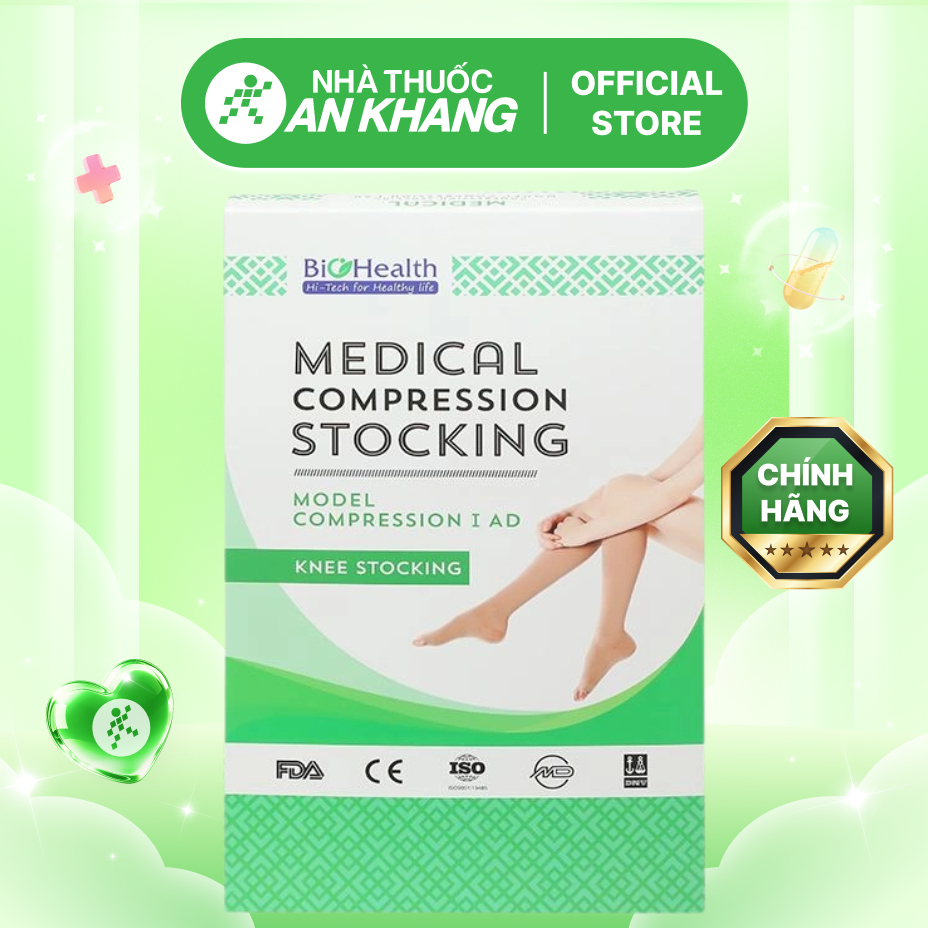 Vớ gối y khoa Biohealth Compression I AD size M